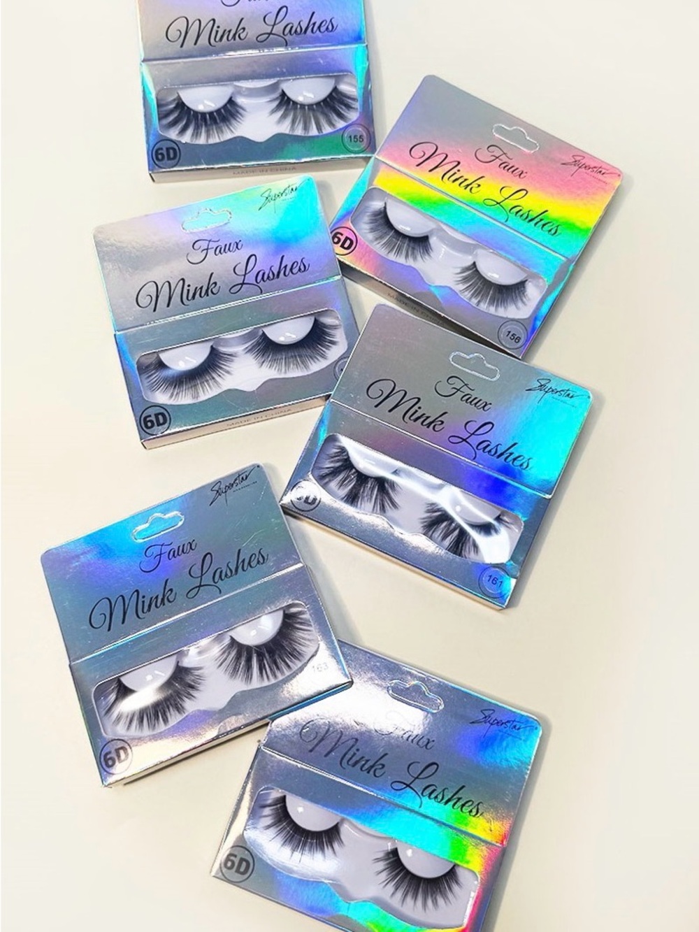 Faux Mink Lashes - Black Dramatic Lashes lot of 6